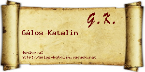 Gálos Katalin névjegykártya