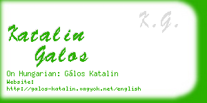 katalin galos business card