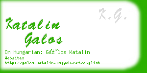 katalin galos business card